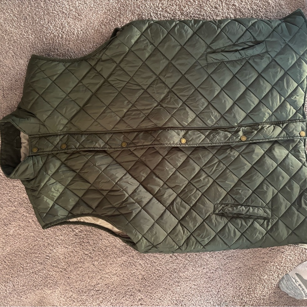 Club Room Olive Quilted Vest